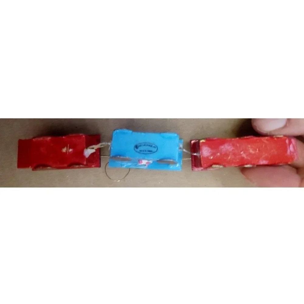 Vintage‎ Hand Painted Wood Choo Choo Train Ornament